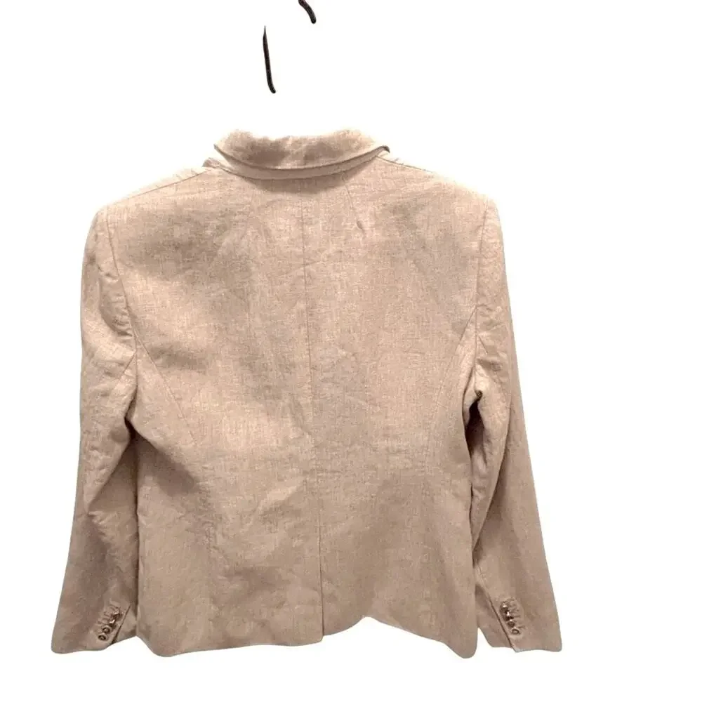 J. Crew Linen Blend Beige Blazer - Picture 8 of 9